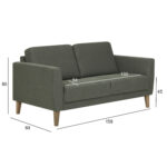 Diivan LANDO 2-kohaline, roheline, 158x89xH80cm Diivanid Diivanid