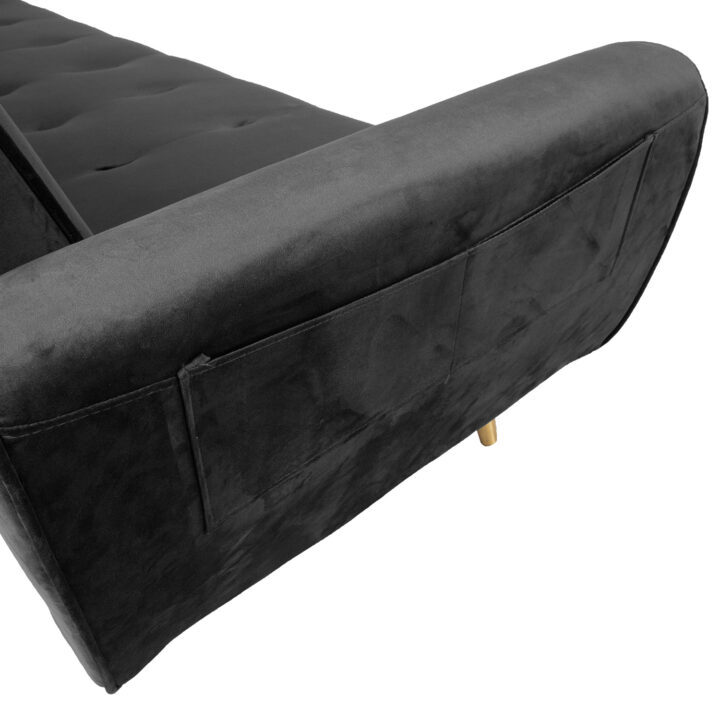 Diivanvoodi FALUN 214x83xH82cm, hall samet Diivanid Diivanid