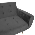 Diivanvoodi FALUN 214x83xH82cm, hall samet Diivanid Diivanid