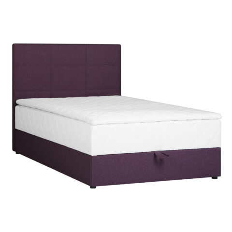 Kontinentaalvoodi LEVI 120x200cm, madratsiga, tumeroosa, 123x210xH114,5cm Magamistuba H03-100 Voodid