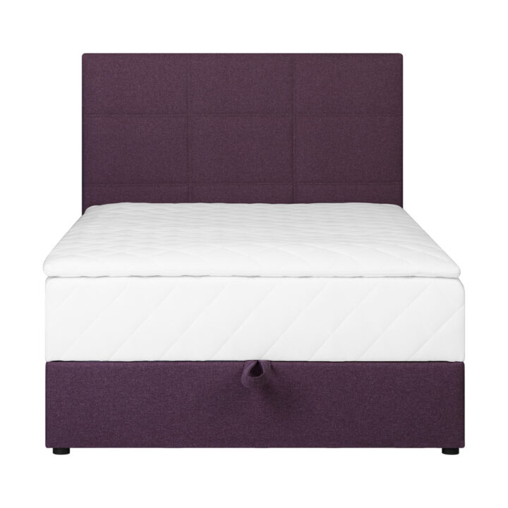 Kontinentaalvoodi LEVI 120x200cm, madratsiga, tumeroosa, 123x210xH114,5cm Magamistuba H03-100 Voodid