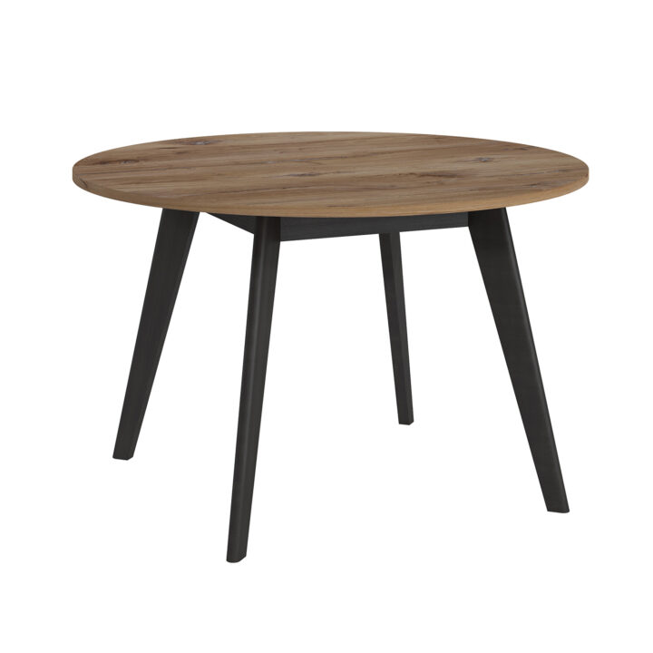Söögilaud RIVERO D120xH75cm, tamm/must Söögilauad Söögilauad