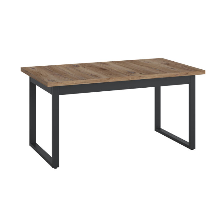 Söögilaud RIVERO 160/240x90xH79cm, tamm/must Söögilauad H02-200 Söögilauad
