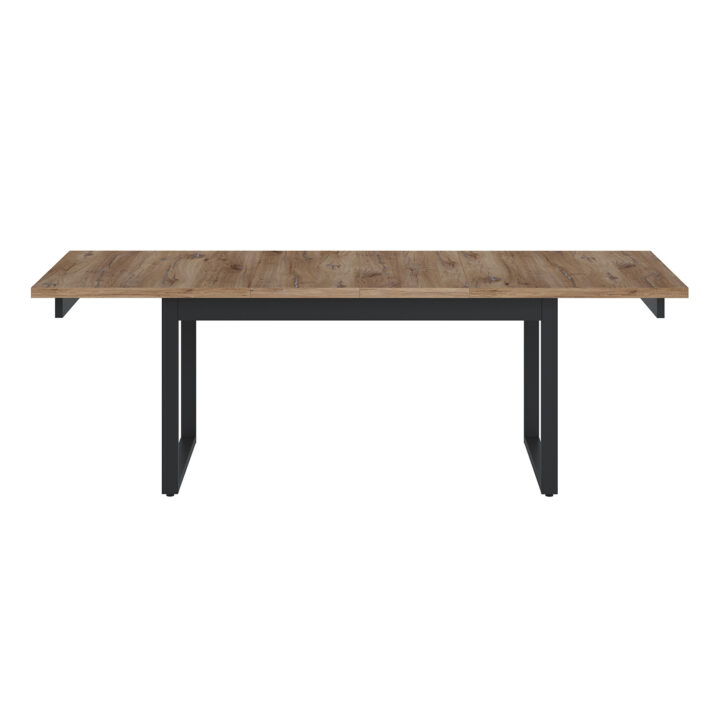 Söögilaud RIVERO 160/240x90xH79cm, tamm/must Söögilauad H02-200 Söögilauad
