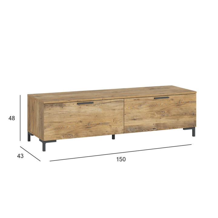 TV-laud ALTER 150x43xH48cm, 2 uksega Elutoamööbel H01-800 TV-alused