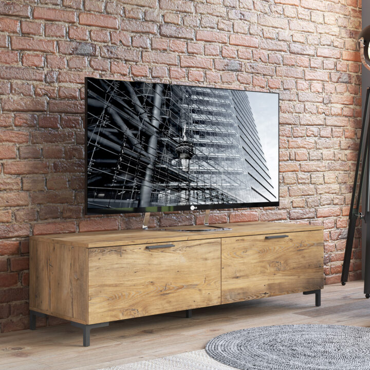 TV-laud ALTER 150x43xH48cm, 2 uksega Elutoamööbel H01-800 TV-alused