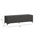 TV-laud ALTER 150x43xH48cm, 1 uksega, hall Elutoamööbel H01-800 TV-alused