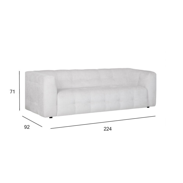 Diivan LEESI 3-kohaline, beež, 224x92xH71cm Diivanid Diivanid