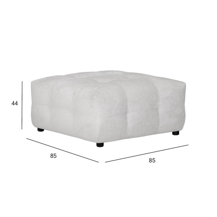 Tumba LEESI, beež, 85x85xH44cm Elutoamööbel H01-600 Tumbad, kanapeed ja kott-toolid
