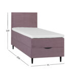 Kontinentaalvoodi LAARA 90x200cm, roosa Kontinentaalvoodid H03-100 Voodid