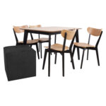 Tumba LYN must, 45x45xH45cm Elutoamööbel H01-600 Tumbad, kanapeed ja kott-toolid