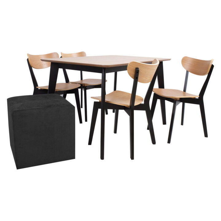 Tumba LYN must, 45x45xH45cm Elutoamööbel H01-600 Tumbad, kanapeed ja kott-toolid