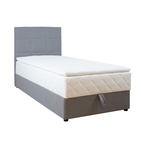 Kontinentaalvoodi LEVI 90x200cm, madratsiga, hall Magamistuba H03-100 Voodid