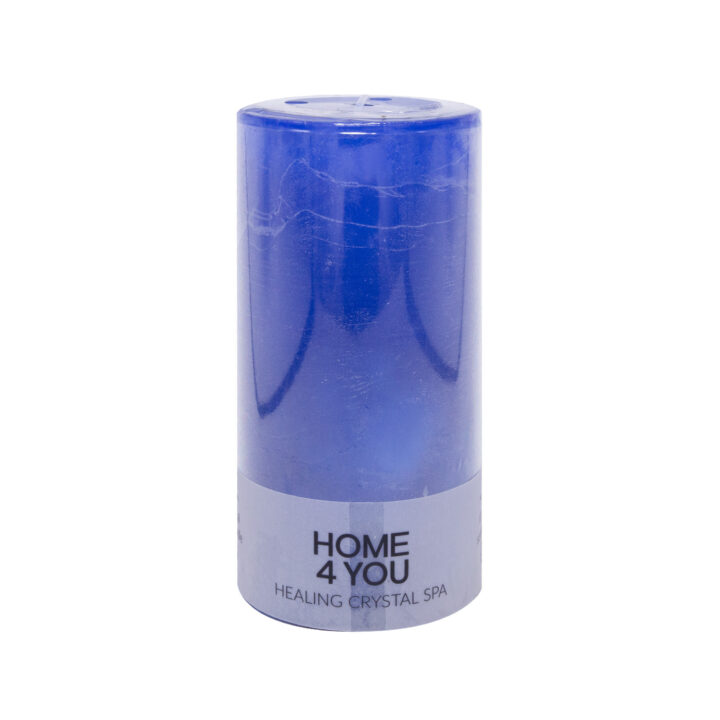 Küünal HEALING CRYSTAL SPA, D6.8xH14cm, tumesinine ( lõhn- ookean) Küünlad Küünlad
