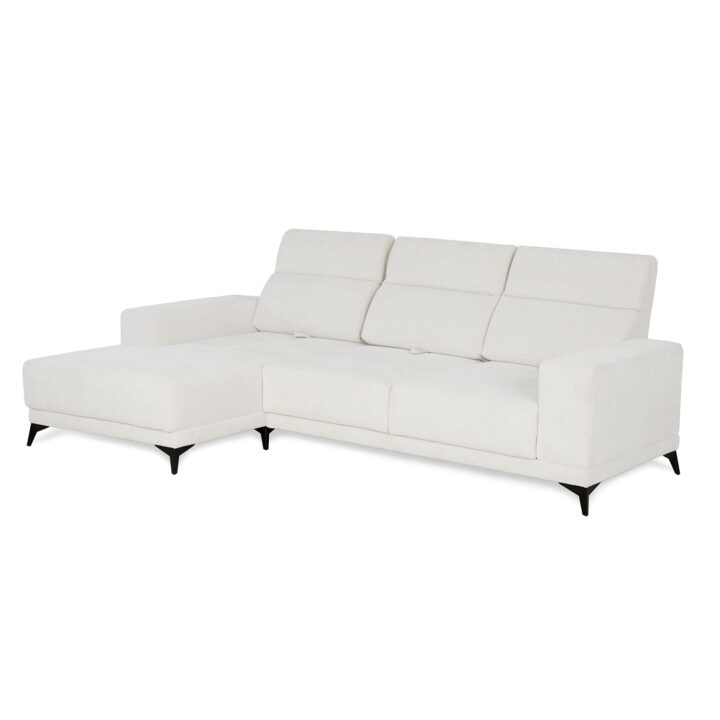 Nurgadiivan DARLA VN 281,5×161/97,5xH104cm, helebeež Elutoamööbel