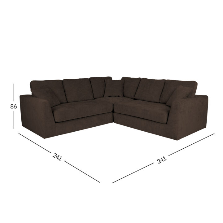 Nurgadiivan EDRA 241x241xH86cm, tumehall Elutoamööbel