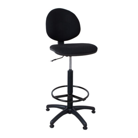 Kõrge töötool SMART, 46×46,5xH109-132,5cm, must, kangas, plastik Kontoritoolid Kõrged töötoolid