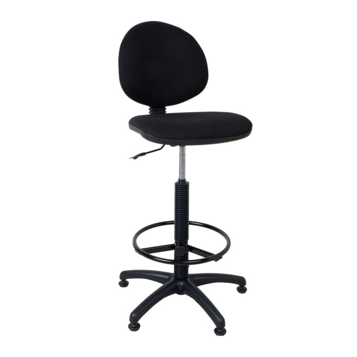Kõrge töötool SMART, 46×46,5xH109-132,5cm, must, kangas, plastik Kontoritoolid Kõrged töötoolid
