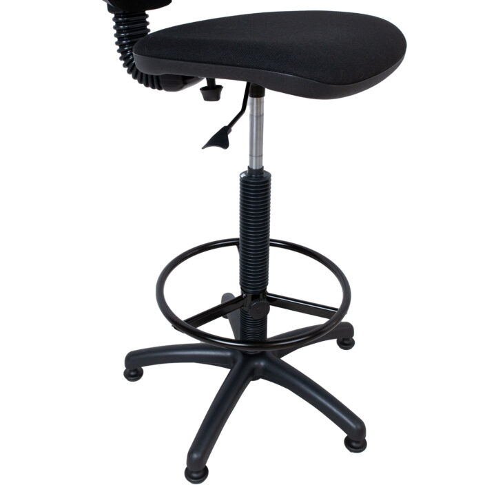 Kõrge töötool SMART, 46×46,5xH109-132,5cm, must, kangas, plastik Kontoritoolid Kõrged töötoolid