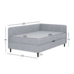 Voodi HENRIETTE PN 123x205xH85cm, panipaigaga Magamistuba