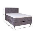 Kontinentaalvoodi LAARA 120x200cm, grafiit, 121x208xH119cm Kontinentaalvoodid