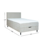 Kontinentaalvoodi LAARA 120x200cm, tumebeež, 121x208xH119cm Kontinentaalvoodid