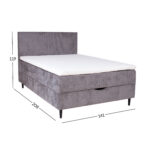 Kontinentaalvoodi LAARA 140x200cm, hall, 141x208xH119cm Kontinentaalvoodid