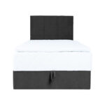 Kontinentaalvoodi LEVI 90x200cm, madratsiga, tumehall, 93x210xH114,5cm Kontinentaalvoodid