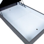 Kontinentaalvoodi LEVI 90x200cm, madratsiga, tumehall, 93x210xH114,5cm Kontinentaalvoodid