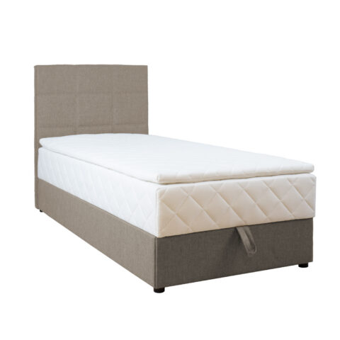 Kontinentaalvoodi LEVI 90x200cm, madratsiga, tumebeež, 93x210xH114,5cm Kontinentaalvoodid