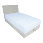 Kontinentaalvoodi LEVI 90x200cm, madratsiga, tumebeež, 93x210xH114,5cm Kontinentaalvoodid