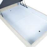 Kontinentaalvoodi LEVI 90x200cm, madratsiga, tumebeež, 93x210xH114,5cm Kontinentaalvoodid