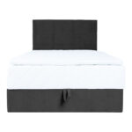 Kontinentaalvoodi LEVI 120x200cm, madratsiga, tumehall, 123x210xH114,5cm Kontinentaalvoodid