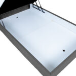 Kontinentaalvoodi LEVI 120x200cm, madratsiga, tumehall, 123x210xH114,5cm Kontinentaalvoodid