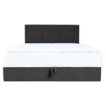 Kontinentaalvoodi LEVI 140x200cm, madratsiga, tumehall, 143x210xH114,5cm Kontinentaalvoodid