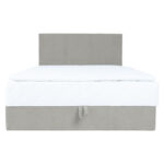 Kontinentaalvoodi LEVI 140x200cm, madratsiga, tumebeež, 143x210xH114,5cm Kontinentaalvoodid