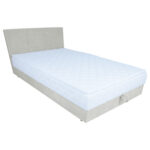 Kontinentaalvoodi LEVI 140x200cm, madratsiga, tumebeež, 143x210xH114,5cm Kontinentaalvoodid