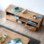 TV-laud CHICAGO NEW 2-sahtliga, 140x40xH45cm, puit: tammespoon/MDF, värvus: naturaalne, viimistlus: õlitatud Elutoamööbel CHICAGO