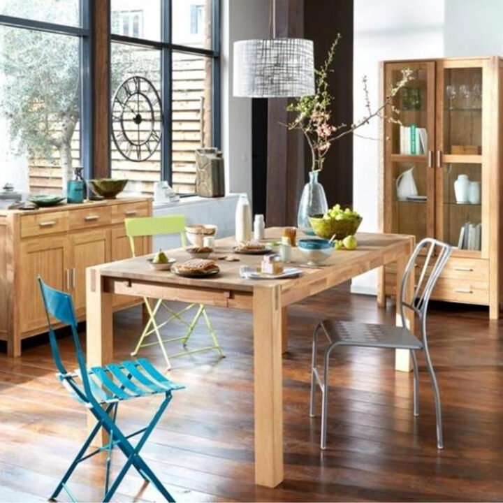 Vitriinkapp CHICAGO NEW 2-klaasuksega ja 2-sahtliga, 91x40xH190cm, puit: tammespoon/MDF, värvus: naturaalne, õlitatud Elutoamööbel CHICAGO
