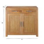 Kummut CHICAGO NEW 2-sahtli ja 2-uksega, 97x44xH86cm, puit: tammespoon/MDF, värvus: naturaalne, viimistlus: õlitatud Elutoamööbel CHICAGO
