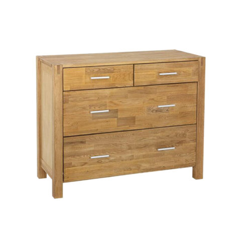 Kummut CHICAGO NEW 4 sahtliga, 105x45xH84cm, puit: tammespoon, värvus: naturaalne Elutoamööbel CHICAGO