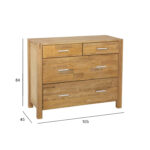 Kummut CHICAGO NEW 4 sahtliga, 105x45xH84cm, puit: tammespoon, värvus: naturaalne Elutoamööbel CHICAGO