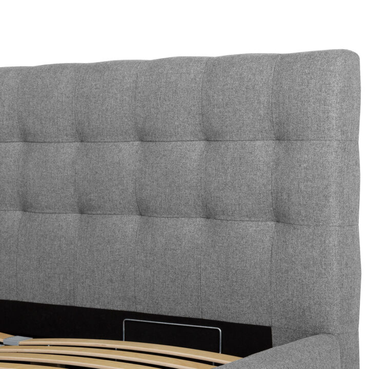 Voodi LEENA 160x200cm, hall, 176x221xH110cm Magamistuba