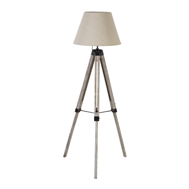 Põrandalamp RINGO WOOD, H146cm, antiik hall Põrandalambid Põrandalambid