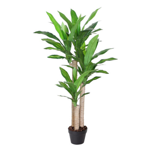 Kunstpuu DRACAENA, H125cm, 3 tüvega, must pott Kunstlilled ja kunsttaimed Kunstlilled ja kunsttaimed