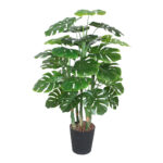 Kunstpuu MONSTERA, H120cm, 5 tüvega, must pott Kunstlilled ja kunsttaimed Kunstlilled ja kunsttaimed