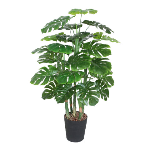 Kunstpuu MONSTERA, H120cm, 5 tüvega, must pott Kunstlilled ja kunsttaimed Kunstlilled ja kunsttaimed