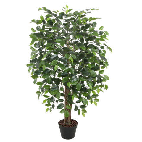 Kunstpuu FICUS, H120cm, 1 tüvega, must pott Kunstlilled ja kunsttaimed Kunstlilled ja kunsttaimed