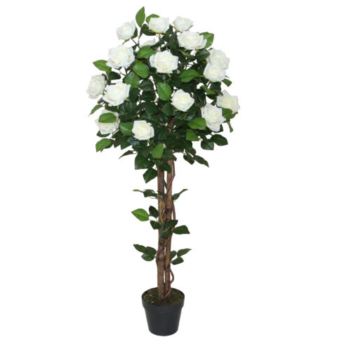 Kunstpuu ROSE TREE, H120cm, 2 tüvega, must pott Kunstlilled ja kunsttaimed