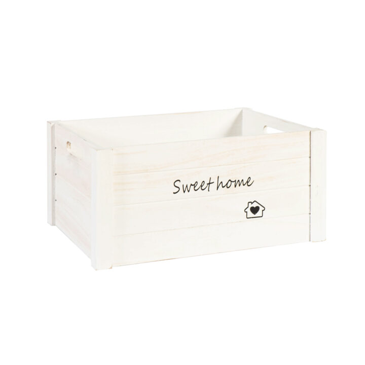 Puitkast HOME&GARDEN-2, M- 36x26xH18cm, valge Esik ja Garderoob Karbid, kastid ja kirstud